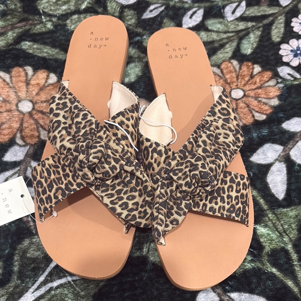 A New Day Brown Leopard Women's Sandals